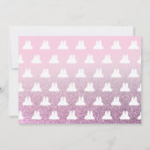 Roze Winter ONEderland 1e verjaardag foto Kaart (Achterkant)