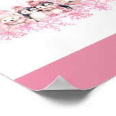 Roze Winter ONEderland Gastenboek Sign Poster (Hoek)