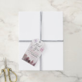 Roze Winter ONEderland Girl 1ste verjaardag Cadeaulabel (Met Touw)