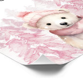 Roze Winter ONEderland mijlpalen Poster (Hoek)