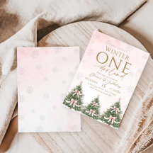Roze Winter Onederland Sneeuwvlok 1e Verjaardag Me