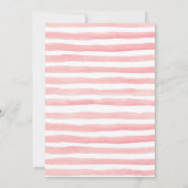 Roze Winter ONEderland Snow Birthday Invite Kaart (Achterkant)