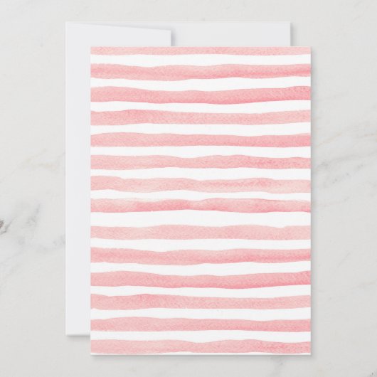 Roze Winter ONEderland Snow Birthday Invite Kaart (Achterkant)