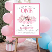 Roze Winter ONEderland Welkom Poster