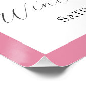 Roze Winter ONEderland Welkom Poster (Hoek)