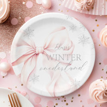 Roze Winter Onederland Zilveren Glitter 1e Verjaar