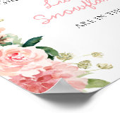 Roze Winter Raad eens hoeveel kleine sneeuwvlokken Poster (Hoek)