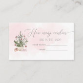 Roze winter raden hoeveel snoepjes kaart (Voorkant)