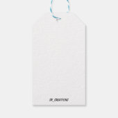 Roze Winter Sneeuwman Vrolijk Kerstfeest Cadeaulabel (Achterkant)