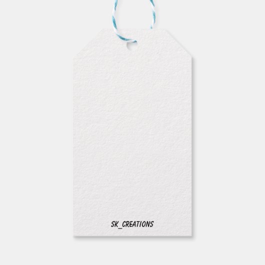 Roze Winter Sneeuwman Vrolijk Kerstfeest Cadeaulabel (Achterkant)