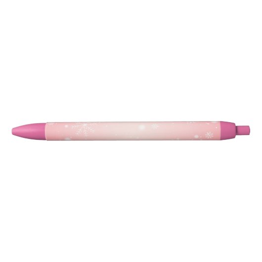 Roze Winter Sneeuwvlok Pen (Voorkant)