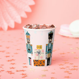 Roze Winter Sneeuwvlokken Notenkraker Baby Shower Papieren Bekers