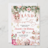 Roze Winter Snoepjes Tutu Ballerina Verjaardag Mei Kaart (Voorkant)