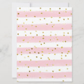 Roze Winter Snowflake Baby shower Kaart (Achterkant)