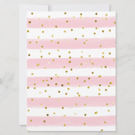 Roze Winter Snowflake Baby shower Kaart (Achterkant)