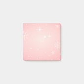 Roze Winter Snowflake Post Post-it® Notes (Voorkant)