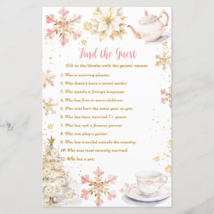 Roze Winter Thee Feestje Baby Shower Vind De Gast