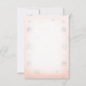 Roze Winter Wonderland Baby shower Dank u Bedankkaart (Achterkant)