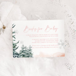 Roze Winter Wonderland Boeken voor Baby Notitiekaartje