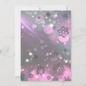 Roze Winter Wonderland Corporate Kerstparty Kaart (Achterkant)