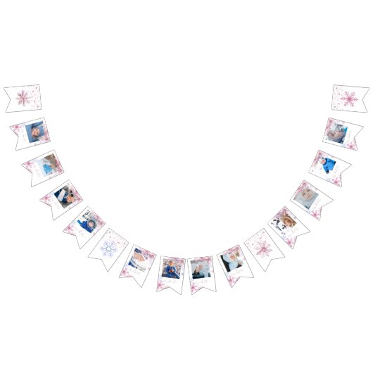 roze Winter Wonderland foto slinger banner (Alle)