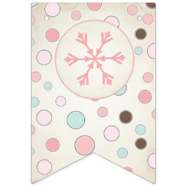 Roze Winter Wonderland Girl Birthday Banner