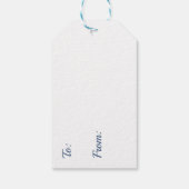 Roze Winter Wonderland Kerstmis Cadeaulabel (Achterkant)