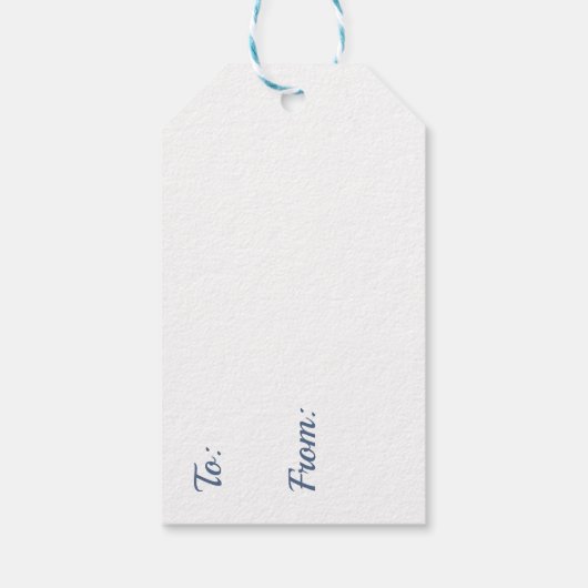 Roze Winter Wonderland Kerstmis Cadeaulabel (Achterkant)