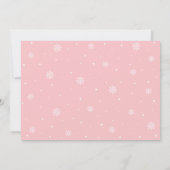 Roze Winter Wonderland, Meisje Baby shower Sprinkl Kaart (Achterkant)