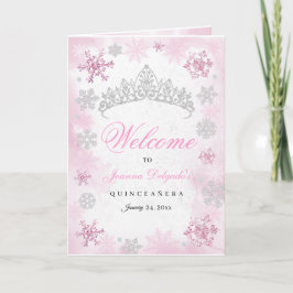 Roze Winter Wonderland Quinceanera Programma