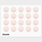 Roze Winter Wonderland Sneeuwvlok Baby Dank u Ronde Sticker (Vel)