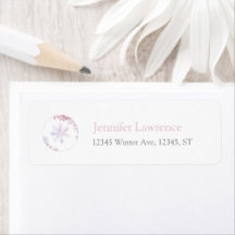 Roze Winter Wonderland Sneeuwvlok Retouradres 