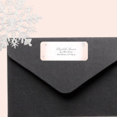 Roze Winter Wonderland Snowflake Return Address Etiket