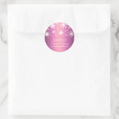 Roze Winter Wonderland Sweet 16 Sticker (Tas)