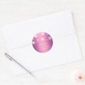 Roze Winter Wonderland Sweet 16 Sticker (Envelop)