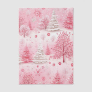 Roze Winter Wonderland Tissuepapier