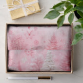 Roze Winter Wonderland Tissuepapier (Geschenk)