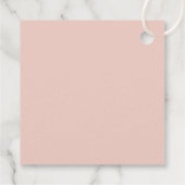 Roze Winter Wonderland Vakantie Bedankjes Labels (Achterkant)