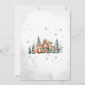 Roze Winter Woodland Baby shower Uitnodiging (Achterkant)