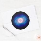 Roze Winter Zon Mandala Ronde Sticker (Envelop)