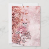 Roze winterbos modern Baby shower Kaart (Achterkant)