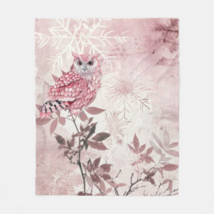 Roze winterbos moderne Baby Fleece Deken