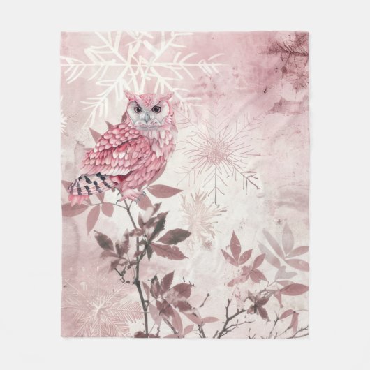 Roze winterbos moderne Baby Fleece Deken (Voorkant)