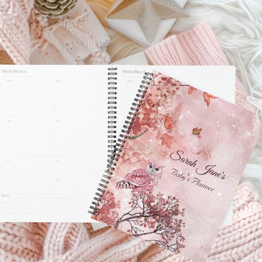 Roze winterbos moderne Baby's Planner