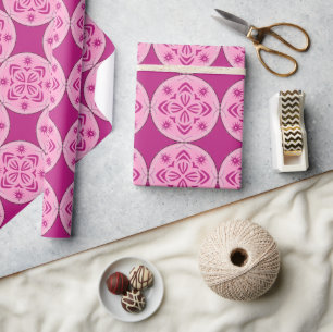 Roze winterdag cadeaupapier