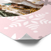 Roze winterdag Sjabloon fotocollage Poster (Hoek)