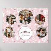 Roze winterdag Sjabloon fotocollage Poster (Voorkant)