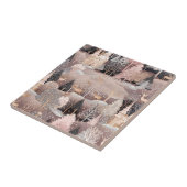 Roze Winterherten Fantasie Kasteellandschap (1) Tegeltje (Zijkant)