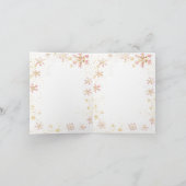 Roze winterherten zijn een meisje Baby shower Bedankkaart (Binnen)