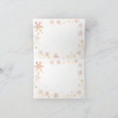 Roze winterherten zijn een meisje Baby shower Bedankkaart (Binnen)